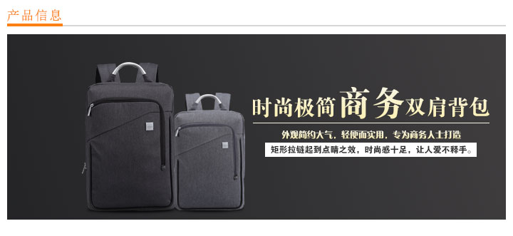 時尚極簡商務雙肩背包定制