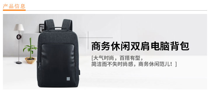商務(wù)休閑雙肩電腦背包定制