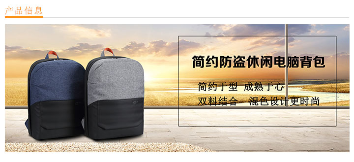 簡約防盜休閑電腦背包定制