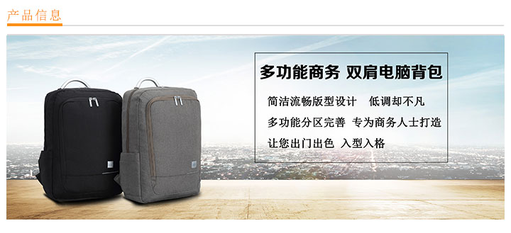 多功能商務(wù)雙肩電腦背包定制