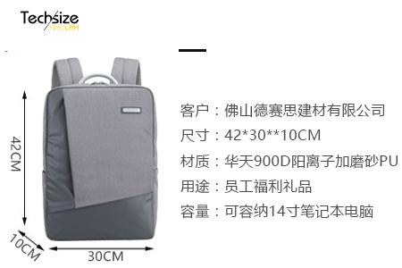 佛山德賽思建材定制員工福利雙肩背包