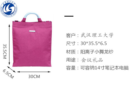 武漢理工大學定制禮品手提包