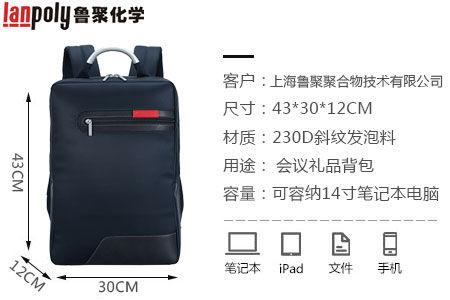 上海魯聚化學定制會議禮品背包