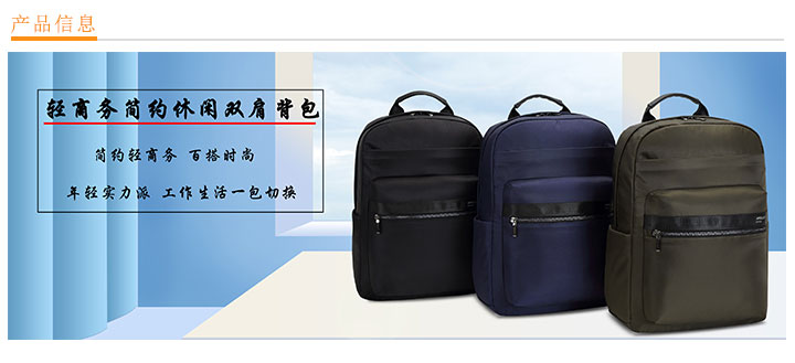 輕商務簡約休閑雙肩背包