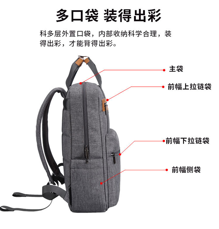 都市簡約手提雙肩休閑商務(wù)電腦背包定制