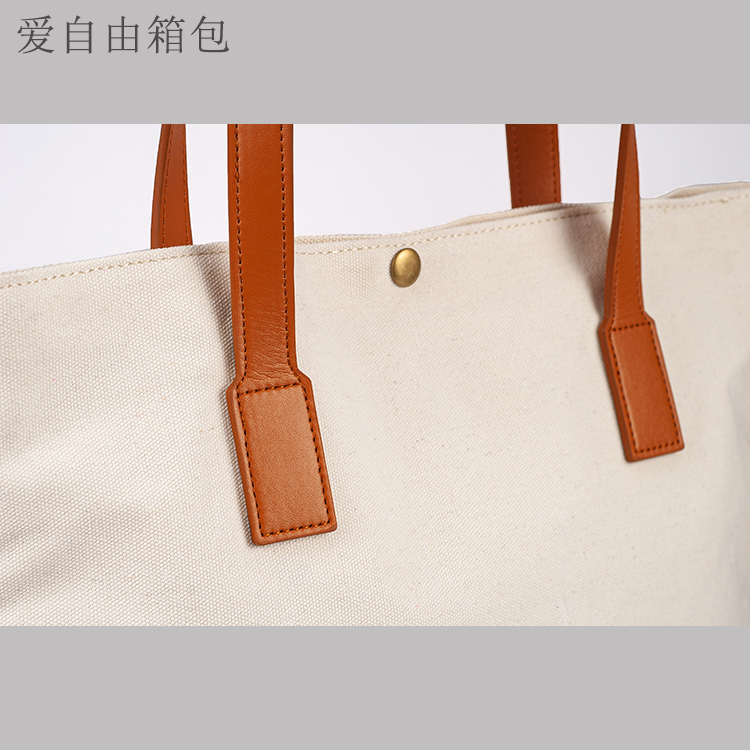 大容量撞色休閑手提帆布袋