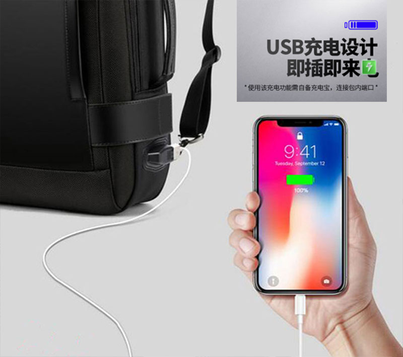 質(zhì)感高檔多功能商務(wù)雙肩電腦包定制