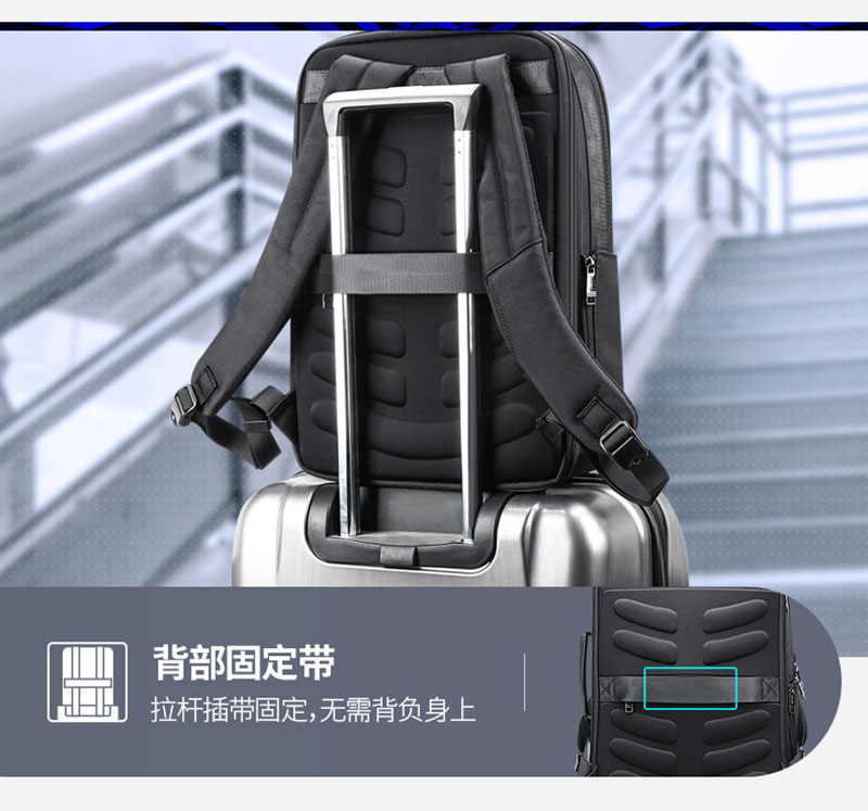 質(zhì)感高檔多功能商務(wù)雙肩電腦包定制