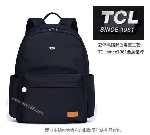 立體黑鉻雙色電鍍工藝TCL since1981金屬銘牌